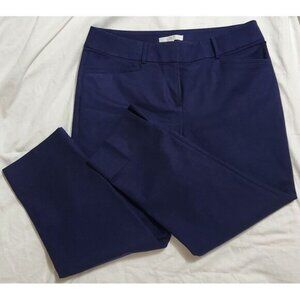 LOFT The Riviera Pant Marisa Fit Cropped Size 6 Navy Business Career